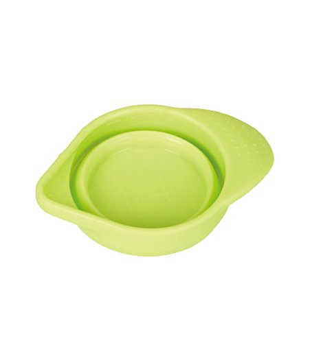 Kuke Silikon faltbar Messbecher Multipurpose-Umweltfreundlich und temperaturbeständig Küche Werkzeuge Grün-S