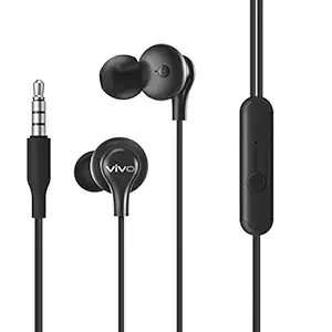 vivo Color Wired in Ear Earphones with Mic and 3.5mm Jack (Black)