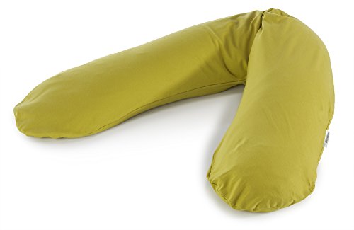 Theraline The Original 190 x 38cm Maternity and Nursing Pillow including Cover (Reed Grenn Jersey)