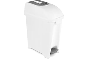 DETERCENTER Pattumiera porta assorbenti igienici Desy lt.10 contenitore igienico da bagno con apertura a pedale a "bocca di lupo"