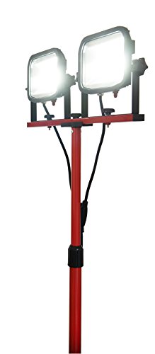 LUCECO Ultraflache LED Baustrahler 2x 30 W mit Stativ, 2 x 1800 lm, 5000 K, IP65-geschützt, Energieeffizienzklasse A+ a_plus, 1 Stück, LSWT230BR3-EU - 3