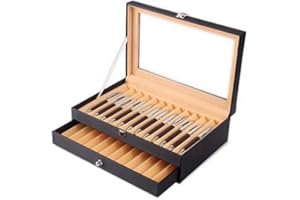 MAESTRORELOJERO Kolekcja MR Maestro Relojero Vitrine na 24 pióro wieczne PU czarne