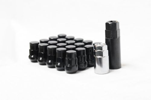 MUTEKI 32926BP SR35 Series Black 12mm x 1.5" Thread Size Closed End Lug Nut, (Set of 20)