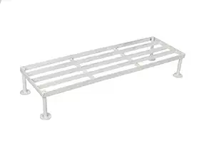 Halsey Rust Roof Iron Indoor/Outdoor Flower Pot/Plant Stand for Home Garden Balcony Living Room Decor Multi-Purpose Use (White, 1)