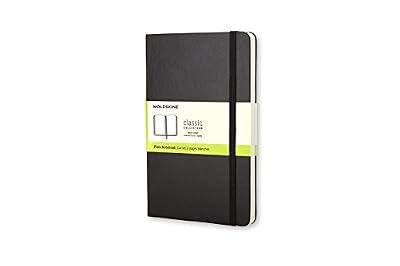 Moleskine Carnet blanc Format de poche Couverture rigide noire 9 x 14 cm