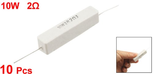 10 Stk 2 Ohm 10W Watt Axial Keramik Zement Widerstand Leistungswiderstände - 2