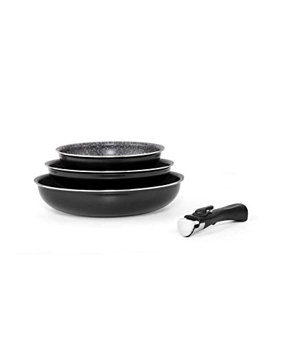 Set de 3 poêles amovibles Noir 20/24/28 cm Arthur Martin