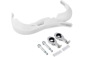 PRORACER Paramani Moto 22mm 28mm Universali Protezione Motocross Alluminio Enduro Scooter per Pit Pocket Bike ATV Quad Off-Road Ciclomotore (bianco)