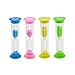 Produktbild Toyvian 4 Stücke Kinder Sanduhr Spielzeug Zahnputzuhr Zeitmesser Mitgebsel für Jungs Mädchen (Bunte, 1/2/3/5 Minuten)
