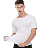 MISS MOLY Gainant Débardeur Amincissant Compression T Shirt Body Shaper élastique 2X Étirement Sculptant Gilet pour Homme Ventre Plat sous Vêtements Shapewear