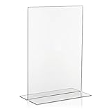 VITAdisplays® T-Werbeaufsteller / T-Ständer / Tischaufsteller / Acryl-Aufsteller, DIN A4 (21×29,7cm), Transparent (NE-380)