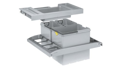 Franke Kitchen Systems 134.0066.057 Poubelle de Recyclage, Plastic, Gris, 56, 0 x 39, 0 x 48, 3 cm