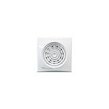 This model does NOT have a Timer. Extremely quiet running., Backdraught flaps., Extract Rate: 26 litres per second, 96 cubic metres per hour., Sound output: 26.5 dB (A) @ 3 metres., Power Consumption: 8 watts. 230/240v AC (Mains)