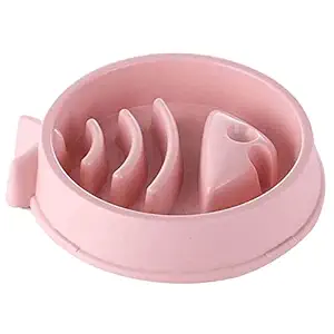 Emily Pets Slow Feeder Dog Bowls Dog Food Bowl with Spoon Prevent Choking & Overeating fish shape,Interactive Non Slip Healthy Dog Slow Eating Bowl for Small & Medium Dogs Puzzle Pet Feeding Bowls(Pink)