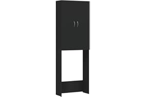 vidaXL Mobile per Lavatrice Nero 64x25,5x190 cm
