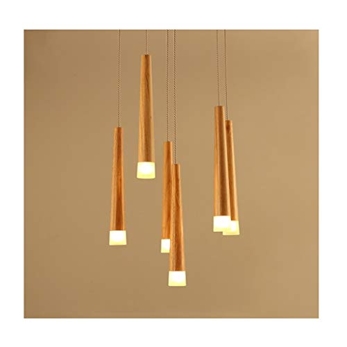 Preisvergleich Produktbild Kronleuchter Nordic Kreative Wohnzimmer Pendelleuchte Persönlichkeit Einfache Massivholz Cafe Restaurant Treppe Korridor Lichter Leuchtmittel
