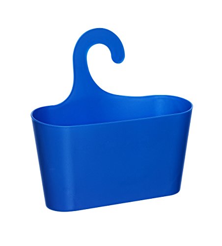2er-Set stabiler Aufbewahrungskorb Universal-Hängekorb bestehend aus 2 Duschkörben mit Haken zum Hängen für Bad, Dusche, Küche, Keller, WC, Garage etc. Duschkorb in Blau - 8