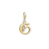 THOMAS SABO Damen-Charm-Anhänger G Buchstabe Gold Charm Club 925 Sterling Silber 1613-414-39