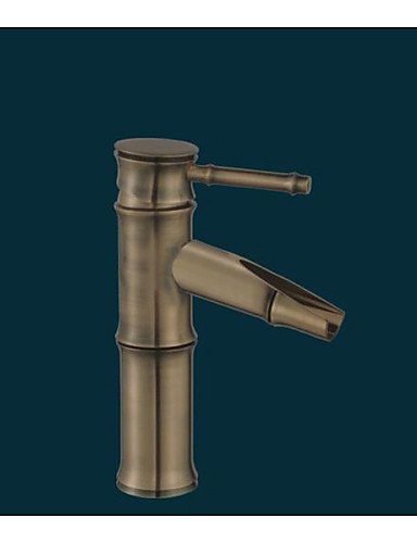 SZ solo agujero grifo de bambú moderna del recipiente en latón antiguo acabado