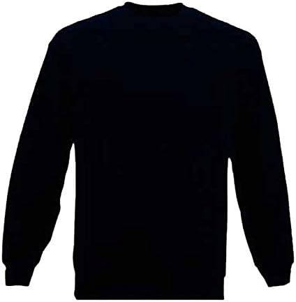 Mens Plain Classic Sweatshirts Sizes XS to 4XL - WORK CASUAL SPORTS LEISURE (XL - EXTRA LARGE, BLACK)