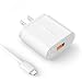[Qualcomm Certified] Aukey Quick Charge 2.0 18W USB Turbo Wall Charger Fast Charger for Samsung Galaxy S6, S6 Edge and more (Included an 20AWG 3.3ft Micro USB Cable) -White RS.949.00