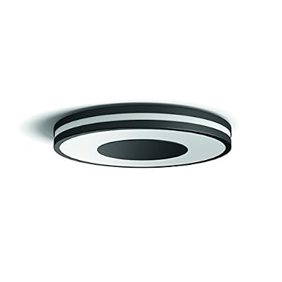 Philips Luminaire télécommandé Being Plafonnier Hue Noir + télécommande variateur de lumière