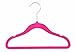 Produktbild LJYM Aufhänger Rosa Kinder Standard Beflocktes Samtkleid Hängende Orginazingehalter No Slip Ultra Slim mit U Kerbe (15 Teile/Los)
