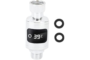 Rostfritt Stål Vattentät LED Digital Display Duschtermometer Kran Vattentemperaturmonitor med 1/2 Tums Mutter för Hembadrum Badkar Kök