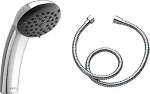 CERA Steel 125 mm/5 Inches Long Arm with Shower Tube 1.5 m Flexible Hand Shower Head (Small, 90 m/4 Inch Dia, Multi Color)