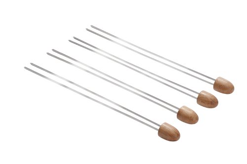 Doppel-Spieße 4er-Set Holzgriff 355mm