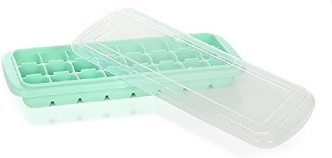 Fancyus Silicone Ice Tray with Lid (24 Components, Green)