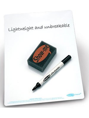 Show Me Dry Wipe White Board Educational Hand Held Laptop Board. Bulk Pack of 100- Perfect for Schools, Colleges, Classroom Tuition.