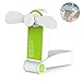 Produktbild E-CHENG Handheld Electric Mini Portable Outdoor Fan with Rechargeable 300 MAh Battery Foldable Handle Desktop for Home and Travel Green