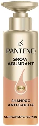 Pantene Grow Abundant Shampoo Anti-Caduta 290ml Ancora le radici dei capelli e rafforza il cuoio capelluto, Capelli Più Forti, Lunghi e Folti in 8 Settimane, Con 900mg Pro-V B5 Complex + Niacinamide