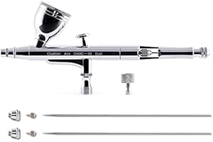 Gaahleri Kit aerografo, pistola aerografo con doppia azione, tazza di fluido gravità 1/4 oz, kit di spazzole d'aria, set di aghi 0,38 e 0,5 mm maniglia tagliata