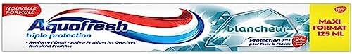 Aquafresh Dentifricio Tripla Protezione Bianchezza, Gengive Sane, Per Denti Forti e Alito Freddo, Maxi Formato 125ml