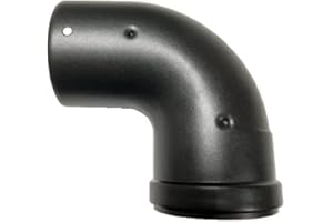 ZINCO GROUP Curva 90° Linea Pellets - Nero - Stufa pellet - Curva scarico fumi (Acciaio Ferroso, 80 mm)