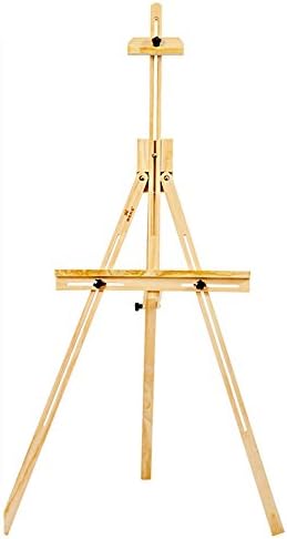 QFFL Easel Solid Wood Triangle Easel Lifting Telescopic Easel With A Cross-section Portable Display Stand 1.55m Sketchpad