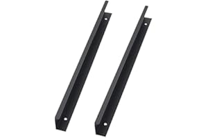 JIAOLUN123 2 Stück Versteckter Schrankgriff Möbelgriffe Schwarz Aluminium Türklinken Modernes Küchengriffe Türgriff Schubladengriff Knöpfe für Kleiderschrank,Schlafzimmer,Badezimmer (Total length 1200mm)