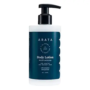 Arata Natural Moisturising Body Lotion for dry skin with Shea Butter, Cocoa Butter, Coconut Oil for Women & Men || All Natural, Vegan & Cruelty Free || Intensive Nourishment || Rejuvenates & Soothes Dry Skin- (300 ml)