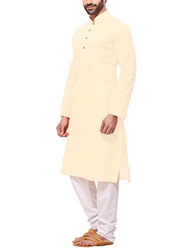 RG DESIGNERS Elegant Kurta Pyjama Set – Stylish and Comfortable Ethnic Wear for Men|Festivals & Events | Plain Solid Full Sleeves Mandarin Collar Kurta Set | Classic Design, Premium Comfort.