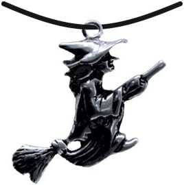 Follower witch on broom silver
