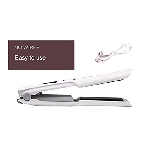 Wireless Hair Straightener  Straight Roll In One  Tourmaline Ceramic Coating  Portable Carrying  LED Temperature Control Display