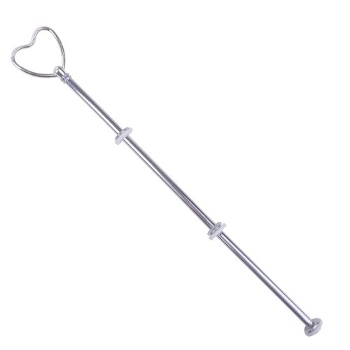 3 Set silbern Herz Metallstange Mittellochausstech bis 3 Etage fuer Hochzeitstorte Etagere Tortenstaender Tortenhalter Torten #60 - 2