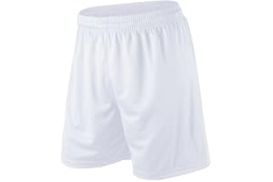 Athletic Sportswear Barn fotbollsshorts junior pojkar flickor premium PE löpning gym sport fitness shorts, Vitt, 11-12 År