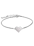 Material: Edelstahl LIEBESKIND LJ-0328-B-17 Damen Armband Herz Edelstahl Silber 20 cm