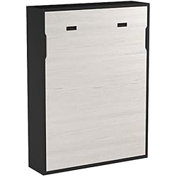 Meubles ROS Lit escamotable - 207,6x156,9x36 cm - Chêne/Gris Ardoise