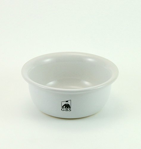 Gbs Ciotola da barba in ceramica, colore: bianco