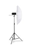 HAUSER & PICARD Durchlichtschirm (82 cm) Singleset + Studioblitz MAGNA 220 Ws by eSmart Germany
