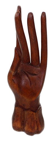 budawi® – Schmuckhand 2er-Set aus Sonoholz, Ringhalter Hand aus Holz, Schmuckständer Schmuckhalter - 2